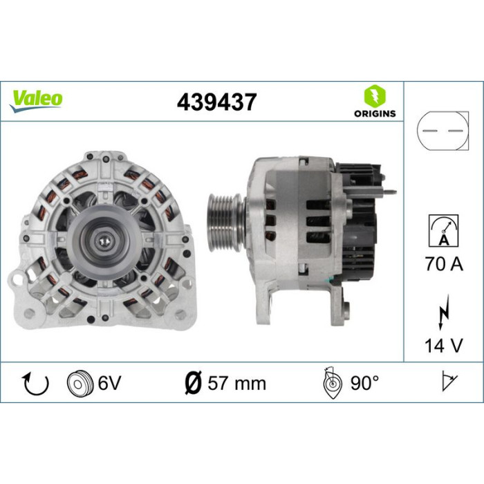 Valeo 439437 Generator ORIGINS - NEW O.E. TECHNOLOGIE Valeo 439437 Generator ORIGINS - NEW O.E. TECHNOLOGIE