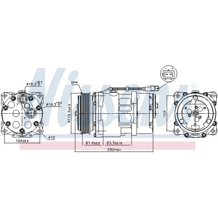 Nissens 89055 Kompressor, Klimaanlage FIRST FIT Nissens 89055 Kompressor, Klimaanlage FIRST FIT
