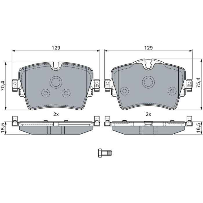 BOSCH 0 986 494 940 Bremsbelagsatz, Scheibenbremse BOSCH 0 986 494 940 Bremsbelagsatz, Scheibenbremse
