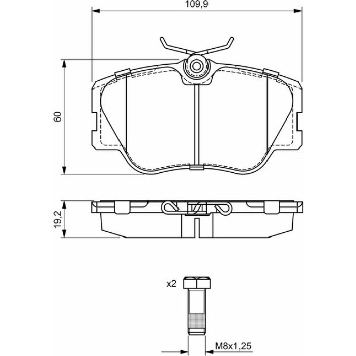 BOSCH 0 986 469 410 Bremsbelagsatz, Scheibenbremse BOSCH 0 986 469 410 Bremsbelagsatz, Scheibenbremse