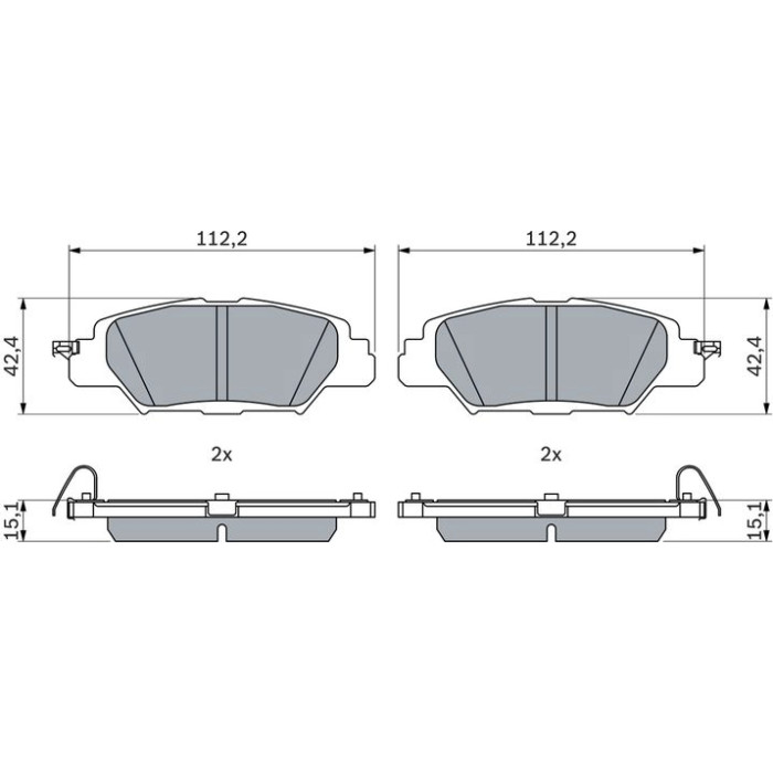 BOSCH 0 986 460 006 Bremsbelagsatz, Scheibenbremse BOSCH 0 986 460 006 Bremsbelagsatz, Scheibenbremse