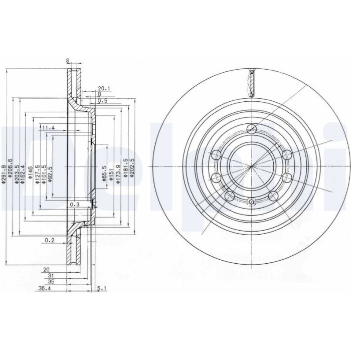 Delphi BG3886C Bremsscheibe Delphi BG3886C Bremsscheibe