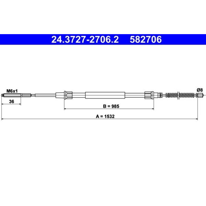 ATE 24.3727-2706.2 Seilzug, Feststellbremse