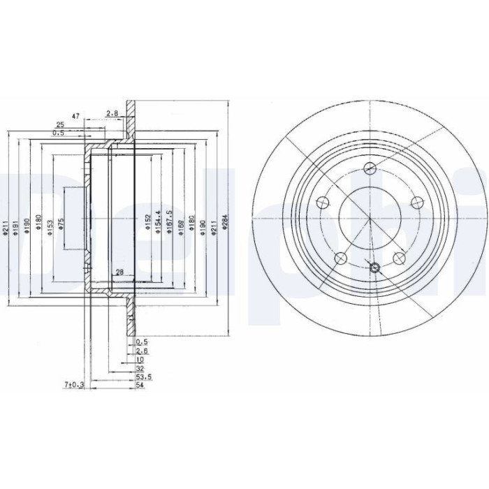 Delphi BG2211 Bremsscheibe