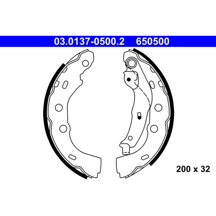 ATE 03.0137-0500.2 Bremsbackensatz ATE 03.0137-0500.2 Bremsbackensatz