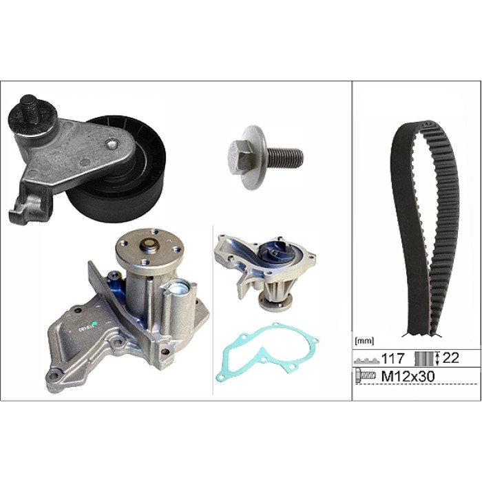 Wasserpumpe + Zahnriemensatz 530 0735 30 Wasserpumpe + Zahnriemensatz 530 0735 30