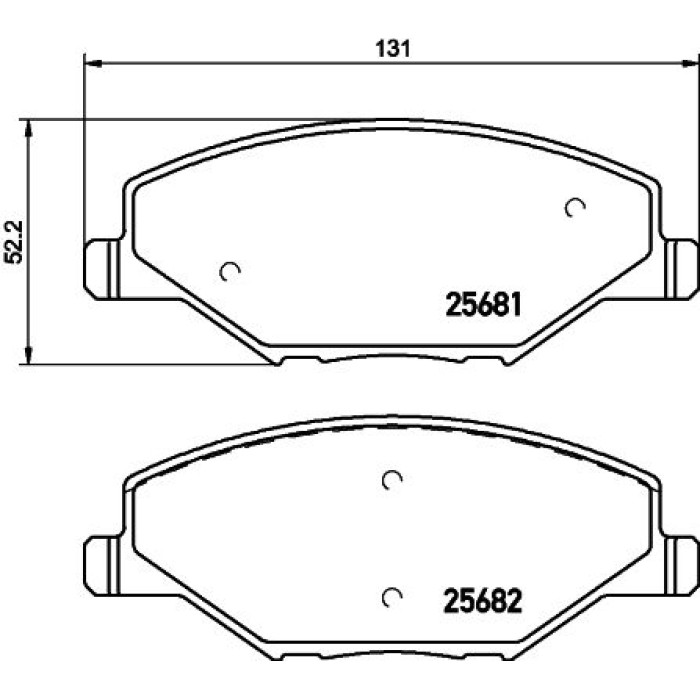 Hella 8DB 355 020-521 Bremsbelagsatz, Scheibenbremse