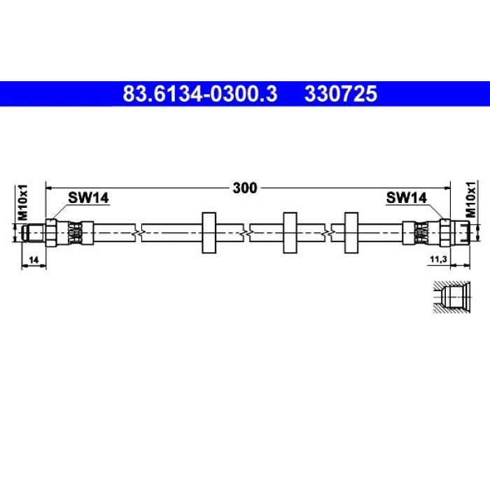 ATE 83.6134-0300.3 Bremsschlauch