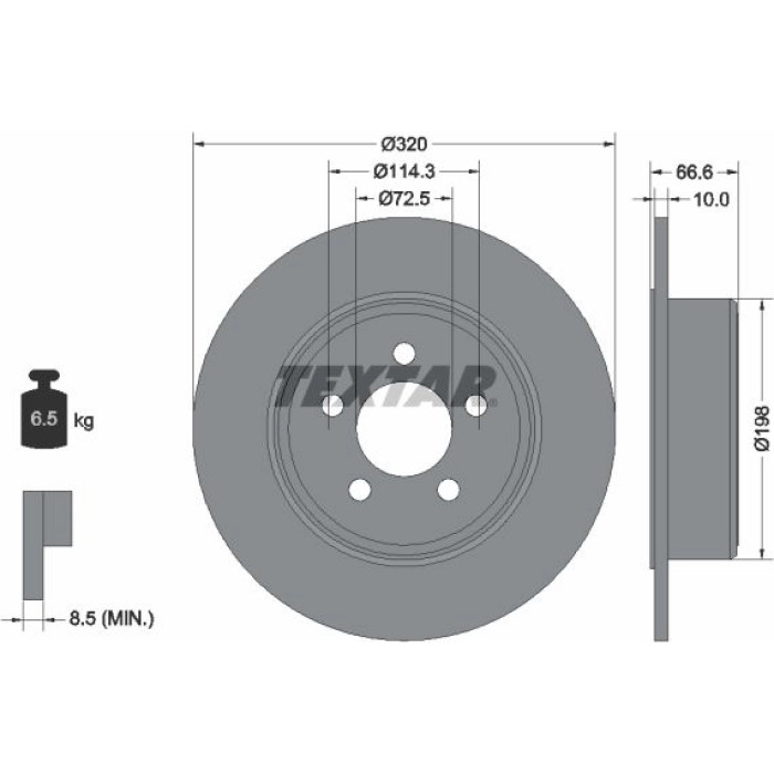 Textar 92234803 Bremsscheibe PRO Textar 92234803 Bremsscheibe PRO