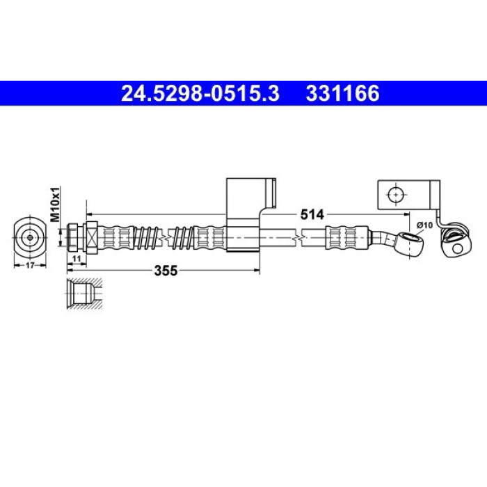 ATE 24.5298-0515.3 Bremsschlauch ATE 24.5298-0515.3 Bremsschlauch