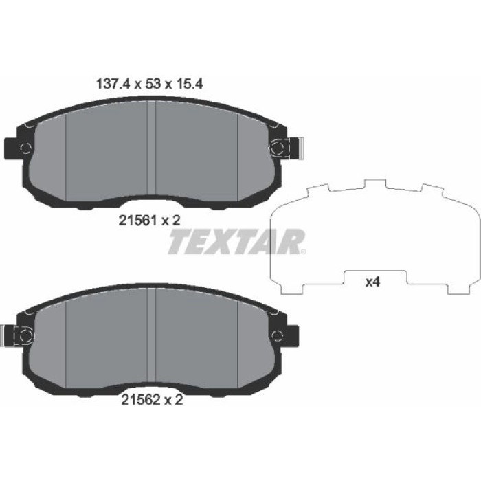 Textar 2156203 Bremsbelagsatz, Scheibenbremse Textar 2156203 Bremsbelagsatz, Scheibenbremse