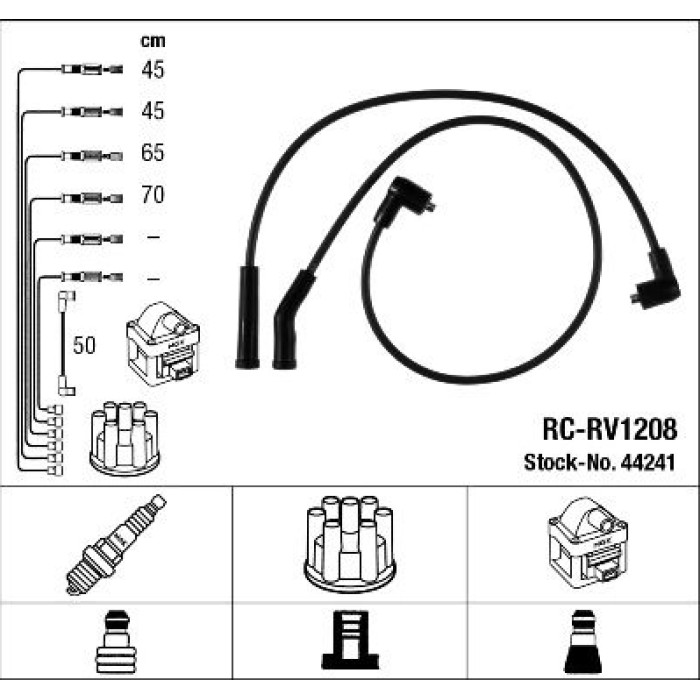 NGK 44241 Zündleitungssatz NGK 44241 Zündleitungssatz