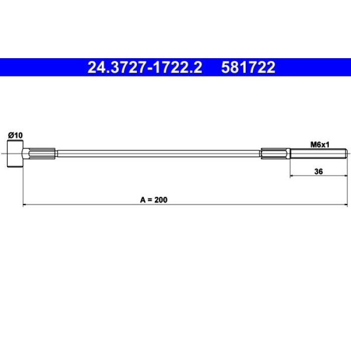 ATE 24.3727-1722.2 Seilzug, Feststellbremse