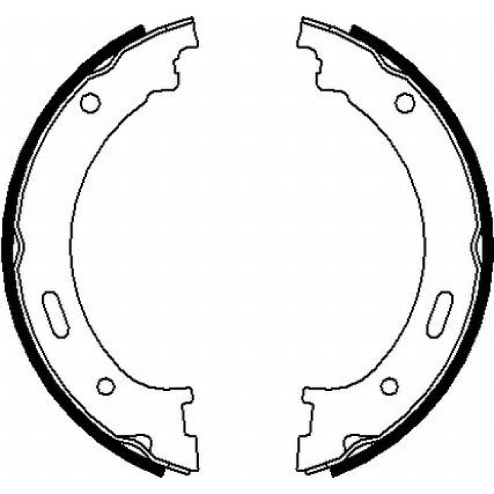 Hella 8DA 355 050-901 Bremsbackensatz, Feststellbremse Hella 8DA 355 050-901 Bremsbackensatz, Feststellbremse