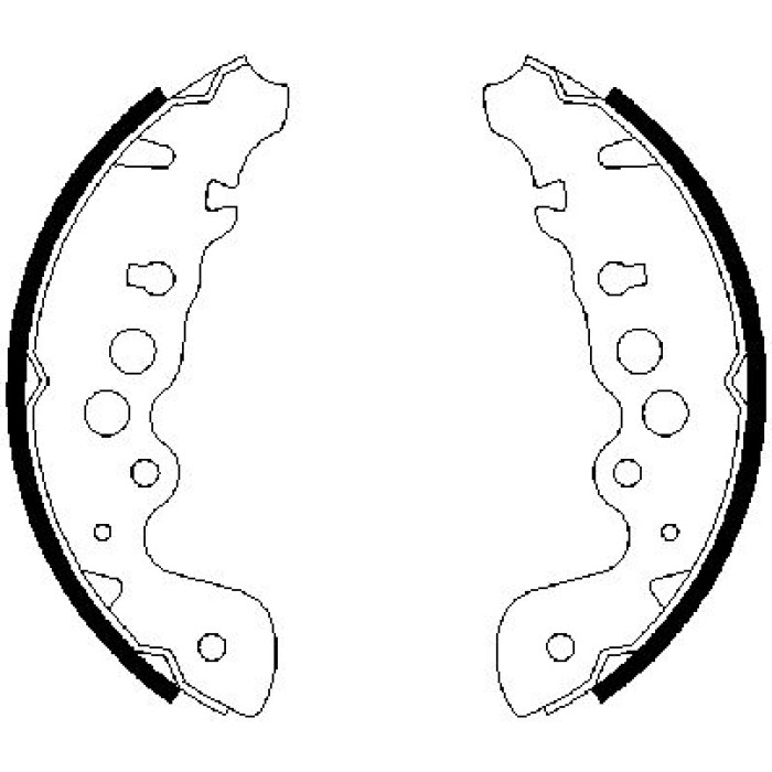 BOSCH 0 986 487 616 Bremsbackensatz BOSCH 0 986 487 616 Bremsbackensatz