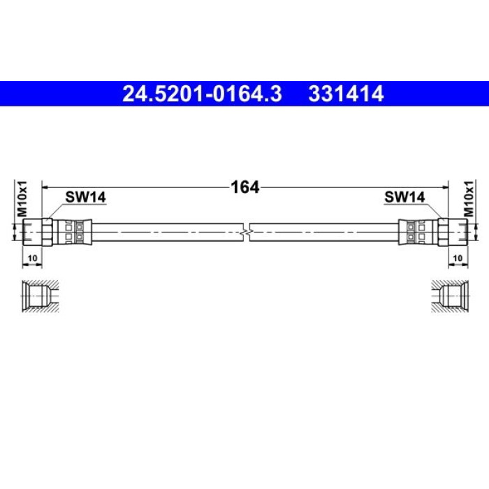 ATE 24.5201-0164.3 Bremsschlauch ATE 24.5201-0164.3 Bremsschlauch