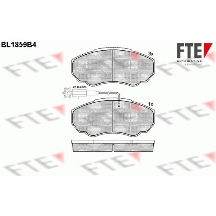 FTE 9010438 Bremsbelagsatz, Scheibenbremse FTE 9010438 Bremsbelagsatz, Scheibenbremse