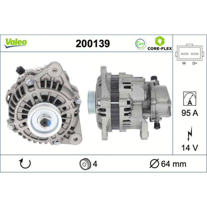 Valeo 200139 Generator CORE-FLEX Valeo 200139 Generator CORE-FLEX