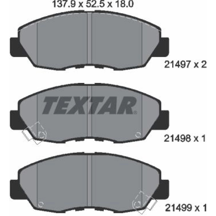 Textar 2149701 Bremsbelagsatz, Scheibenbremse Textar 2149701 Bremsbelagsatz, Scheibenbremse