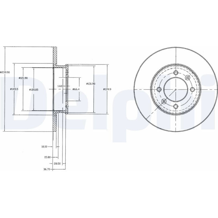 Delphi BG3261 Bremsscheibe