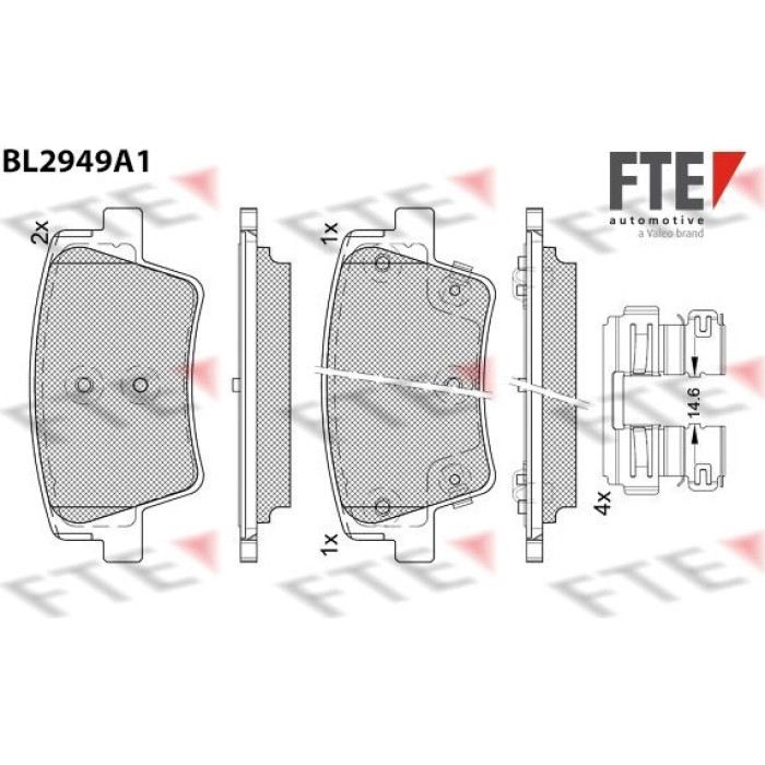 FTE 9011193 Bremsbelagsatz, Scheibenbremse FTE 9011193 Bremsbelagsatz, Scheibenbremse