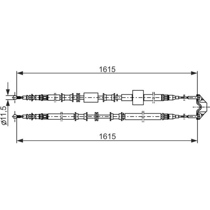 BOSCH 1 987 477 935 Seilzug, Feststellbremse BOSCH 1 987 477 935 Seilzug, Feststellbremse