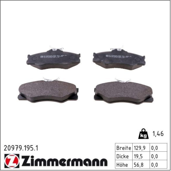 Bremsbelagsatz, Scheibenbremse 20979.195.1