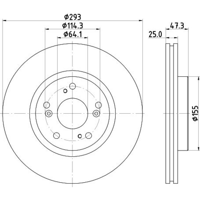 Hella 8DD 355 119-571 Bremsscheibe PRO Hella 8DD 355 119-571 Bremsscheibe PRO
