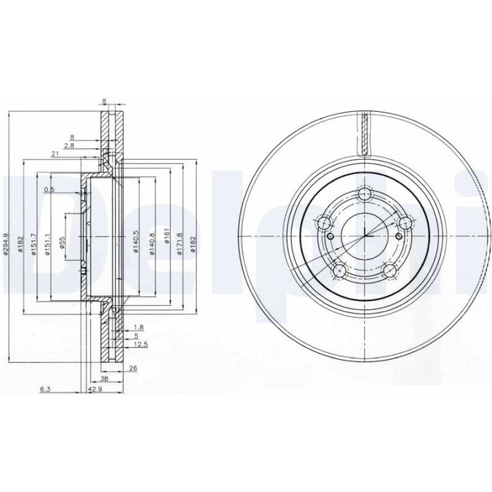 Delphi BG3914 Bremsscheibe Delphi BG3914 Bremsscheibe