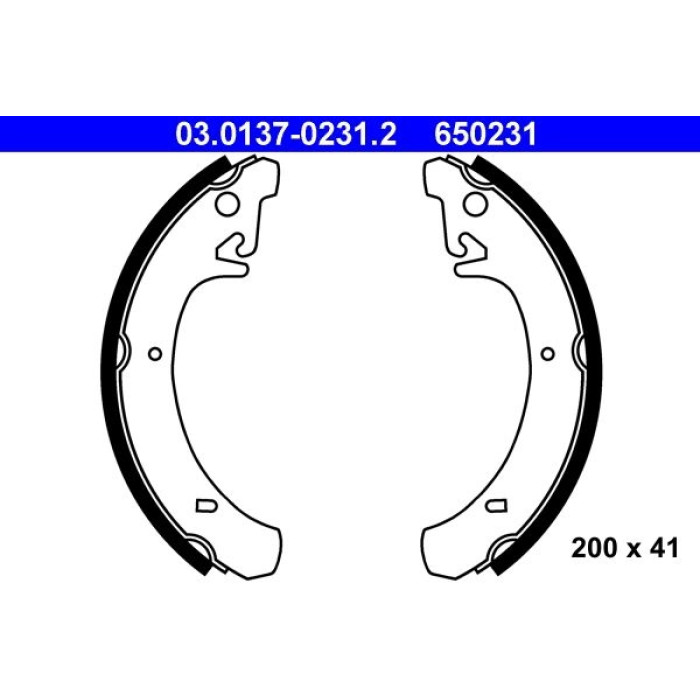 ATE 03.0137-0231.2 Bremsbackensatz ATE 03.0137-0231.2 Bremsbackensatz