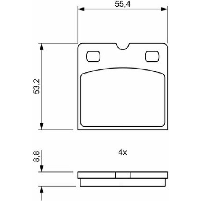 BOSCH 0 986 494 775 Bremsbelagsatz, Scheibenbremse