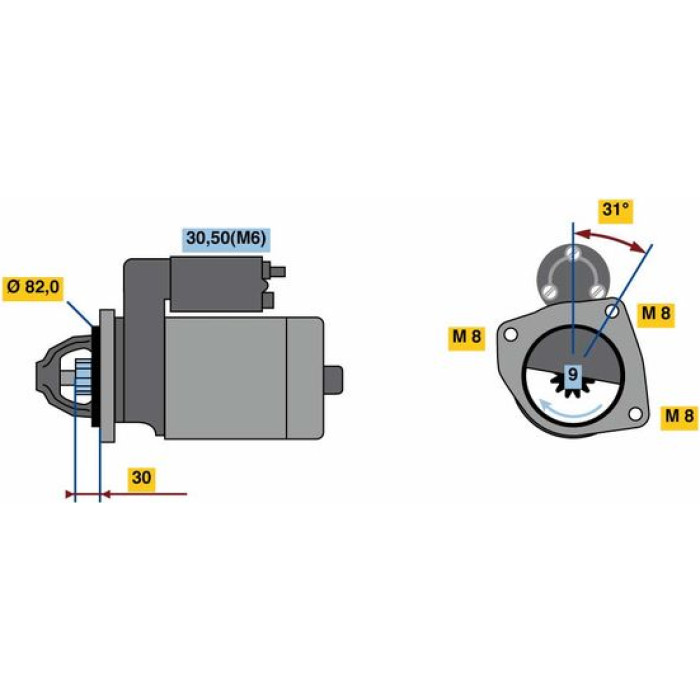 Starter 0 001 109 371 Starter 0 001 109 371