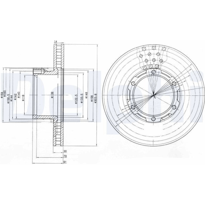 Delphi BG473 Bremsscheibe Delphi BG473 Bremsscheibe