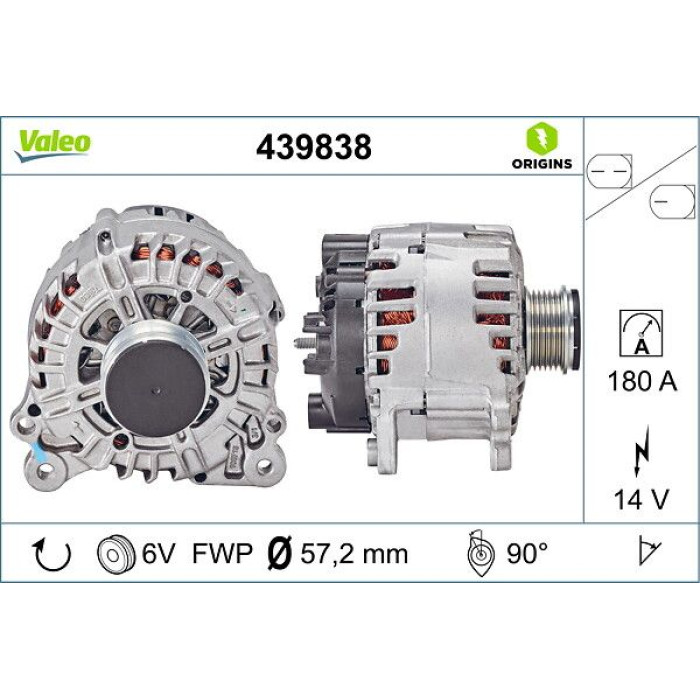 Valeo 439838 Generator ORIGINS - NEW O.E. TECHNOLOGIE