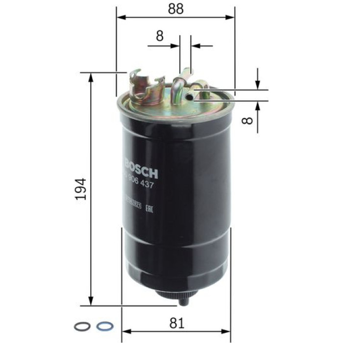 BOSCH 0 450 906 437 Kraftstofffilter