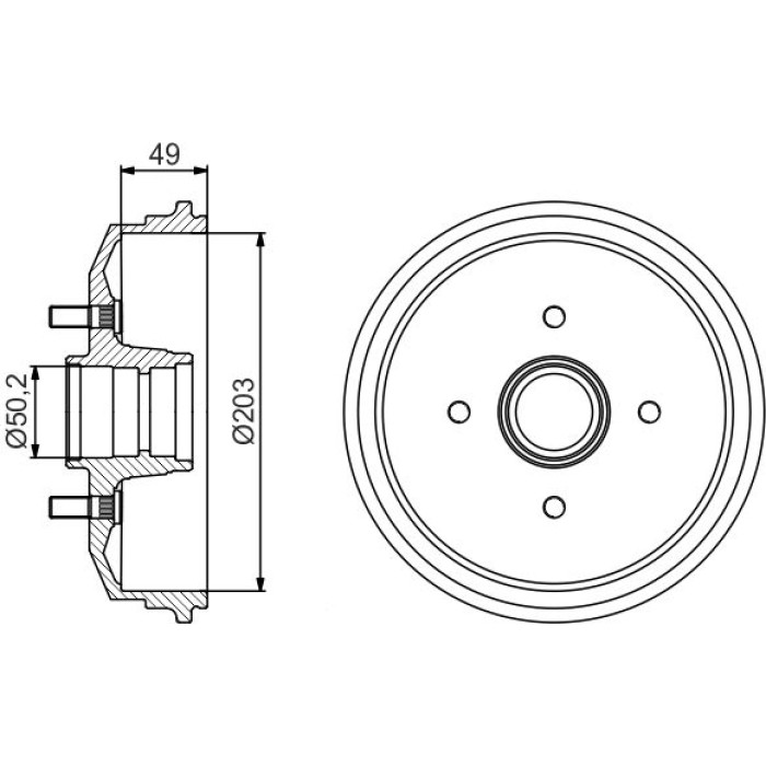 BOSCH 0 986 477 190 Bremstrommel BOSCH 0 986 477 190 Bremstrommel
