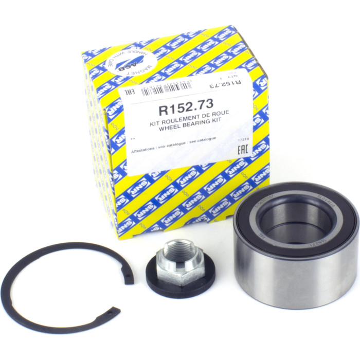 SNR R152.73 Radlagersatz mit Gummilager, mit integriertem magnetischen Sensorring, 82 mm SNR R152.73 Radlagersatz mit Gummilager, mit integriertem magnetischen Sensorring, 82 mm