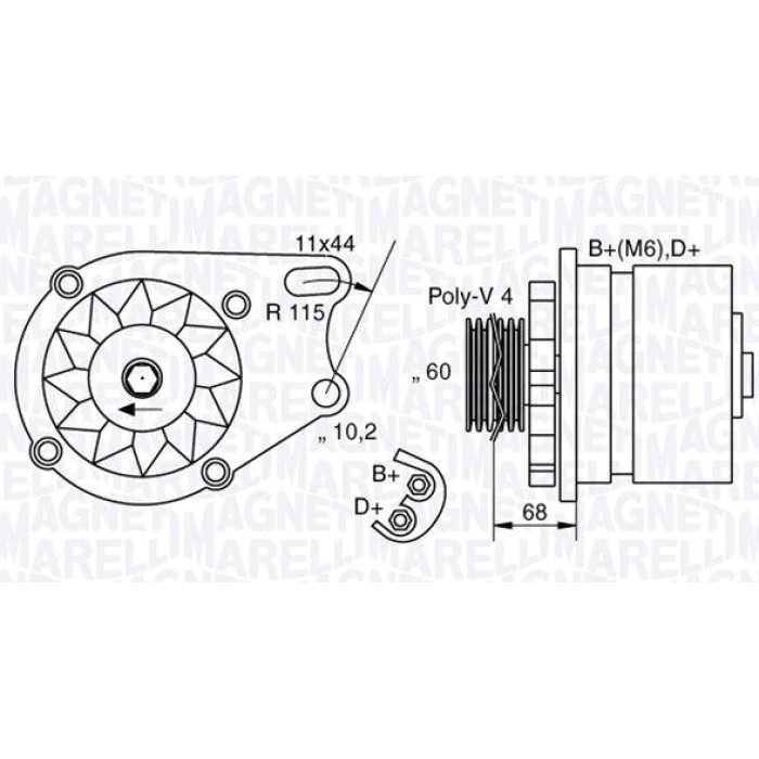 Magneti Marelli 063321747010 Generator Magneti Marelli 063321747010 Generator