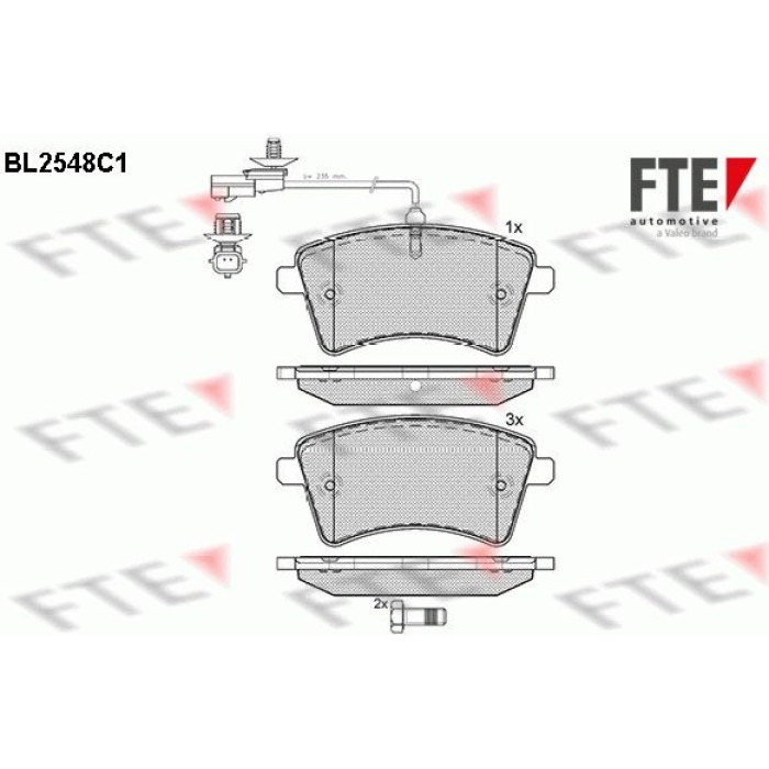 FTE 9010801 Bremsbelagsatz, Scheibenbremse FTE 9010801 Bremsbelagsatz, Scheibenbremse
