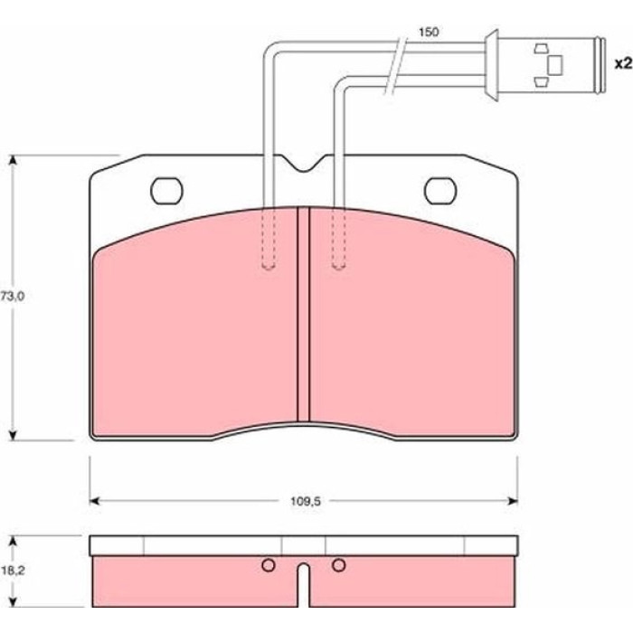 TRW GDB1152 Bremsbelagsatz, Scheibenbremse TRW GDB1152 Bremsbelagsatz, Scheibenbremse