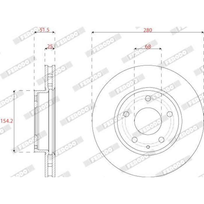 Ferodo DDF2532C Bremsscheibe PREMIER