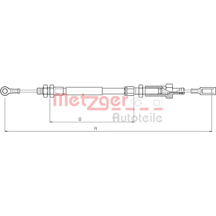 Metzger 10.4723 Seilzug, Feststellbremse Metzger 10.4723 Seilzug, Feststellbremse