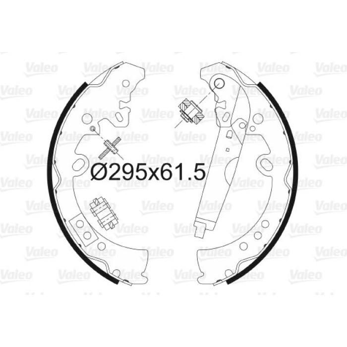 Valeo 564164 Bremsbackensatz