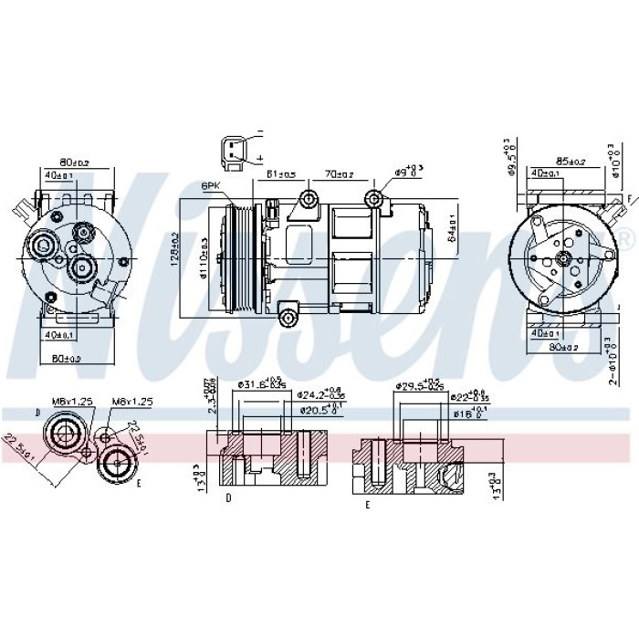 Nissens 89326 Kompressor, Klimaanlage FIRST FIT
