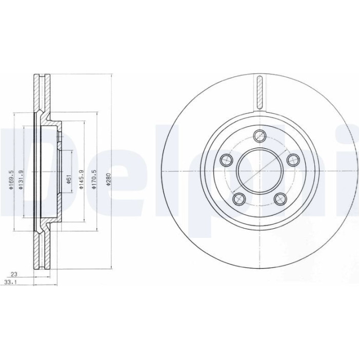 Delphi BG3704 Bremsscheibe