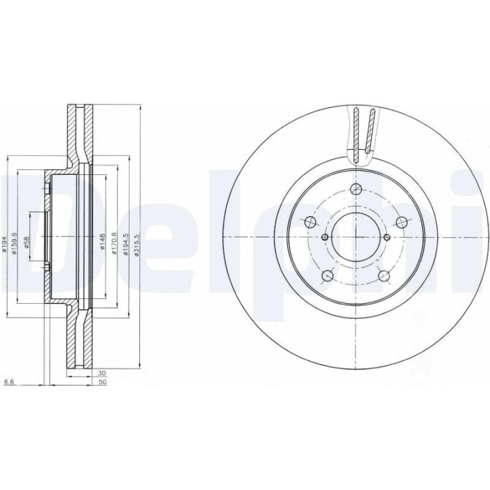 Delphi BG9084 Bremsscheibe