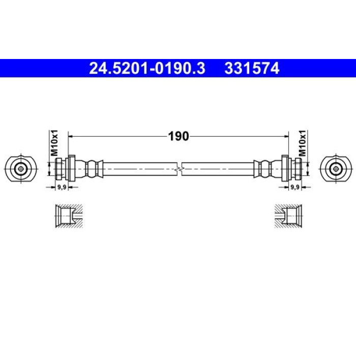 ATE 24.5201-0190.3 Bremsschlauch ATE 24.5201-0190.3 Bremsschlauch