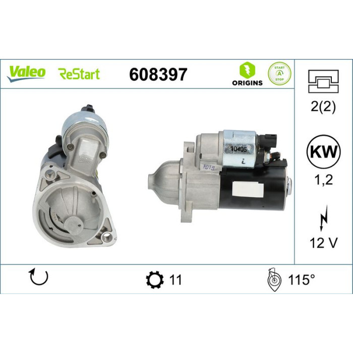 Valeo 608397 Starter ORIGINS STOP&START - NEW O.E. TECHNOLOGIE