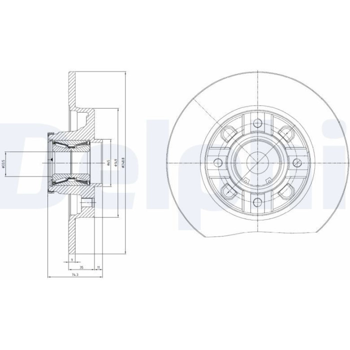 Delphi BG9116RSC Bremsscheibe