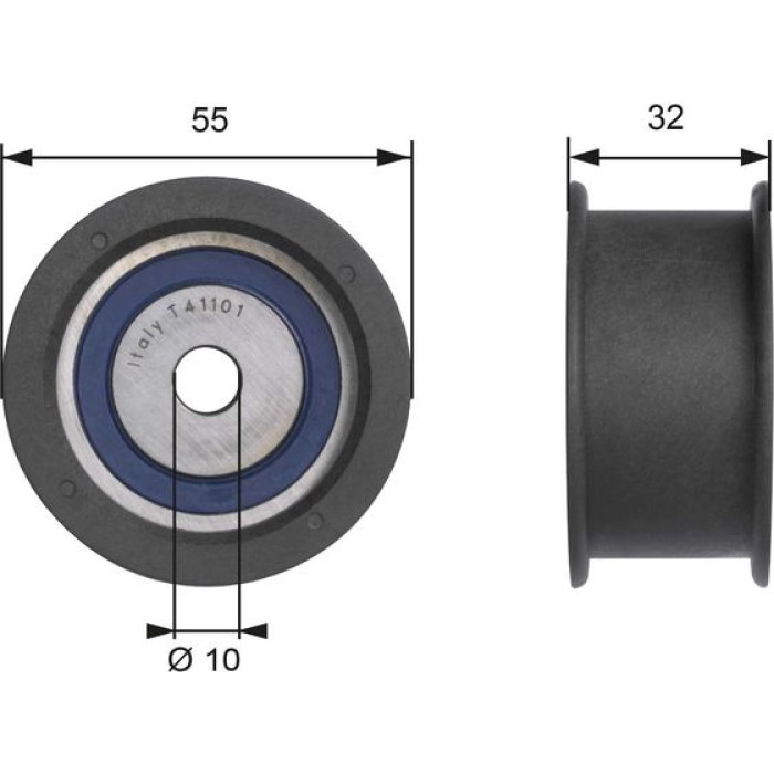 Gates T41101 Umlenkrolle/Führungsrolle, Zahnriemen PowerGrip™ Gates T41101 Umlenkrolle/Führungsrolle, Zahnriemen PowerGrip™